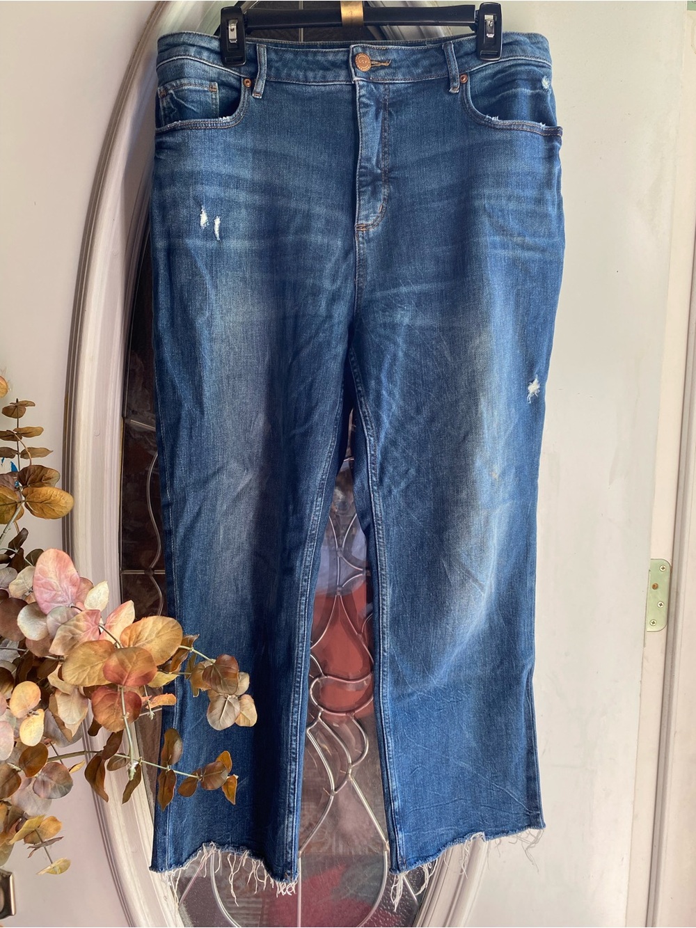LOFT Curvy Straight Cropped Jeans Sz 14